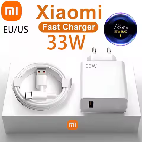 Xiaomi MIJIA USB Fast Charger 33W Fast Turbo Charge 1M Type C Cable For Mi 10 9 10T Lite POCO X3 NFC