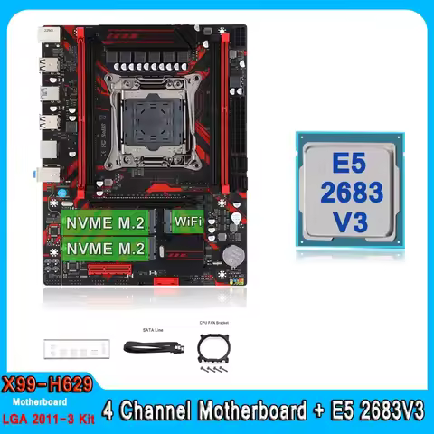LGA 2011-3 Set X99 Motherboard Kit XEON E5 2683 V3 Support DDR4 RAM Memory Combo NVME M.2 Four Chann