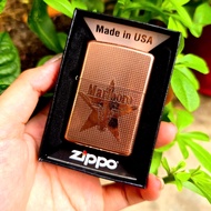 Bật Lửa Zippo Đồng Đỏ Copper Marlboro Đời A-24 ( Tặng Đá Bấc ) Hột Quẹt Xăng Đá Zippo