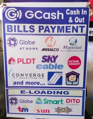 Gcash in & out with bills payment Tarpaulin Signage