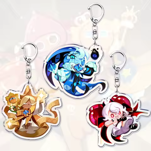 Cute Game Chibis Keychains for Accessories Bag Shadow Milk Pure Vanilla Mystic Flour Candy Apple Coo