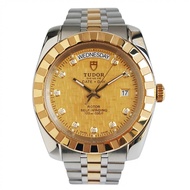 Tudor41mm Classic Series 18K Gold Diamond Automatic Mechanical Watch Male m23013-0022