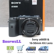 Used Sony a6600 and Kit Lens Black Unit Digital APSC Mirrorless Camera Kamera Set