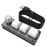 Macropad Macro Mechanical Keyboard RGB Mini Gaming Mini 3 Keys Knob Function
