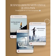30 Motivational Business Quotes Templates (digital download - PNG + JPG + PDF + Canva Link )