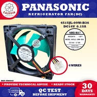 (11.3CM) PANASONIC REFRIGERATOR FAN 4 WIRES 4515JL-09W-B36 DC14V 0.15A
