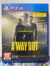 《今日快閃價》（中古二手）PS4遊戲 越獄搭檔 A Way Out 港版英文版 （雙人合作遊戲）稀有遊戲