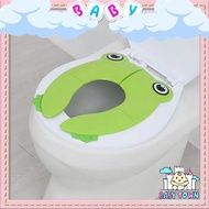 Portable Children Toilet Seat Cover Non-slip Foldable Potty Training Kids Anti-Slip Toilet Seat Gasket Sarung Tempat Duduk Tandas Kanak-kanak 儿童幼儿防夹屁股可折叠塑料马桶垫