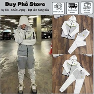 Loei Teck Men's Fleece Set with Super Quality Blue Border - Super Nice Thick Felt Men's Hoddie Set