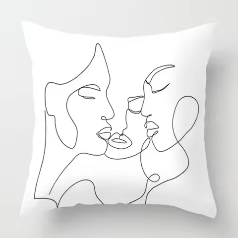 Nordic Modern Abstract Geometric Pillowcase Sofa Cushion Cover Home Decor 45x45cm 45*45 50x50 60x60c