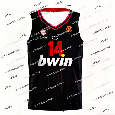 2025 Greek Olympiacos Basketball Jersey European Tournament Jersey Adult Men's Sports Quick-Drying V