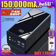 100% Original 150000mAh PowerBank 2.1A Fast Charging power bank with 3 input 4 USB output powerbank