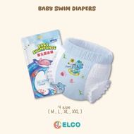 ELCO Baby Swim Diapers | Popok Waterproof Disposable Baby Toddler Swim Trunks 4 Sizes