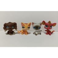 4pcs/lot LPS Action FigureToy CAT Dog Littlest Pet Shop kid toy #dragon