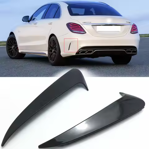 Car Rear Bumper Splitter For Mercedes Benz C-Class W205 C43 C63 Coupe AMG 2015-2018 Carbon Black Air