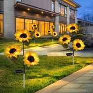 LED Solar Sunflowers Rose Flower Light Home Decorative Flower Lights Garden Decoration Lawn Lamp Wat