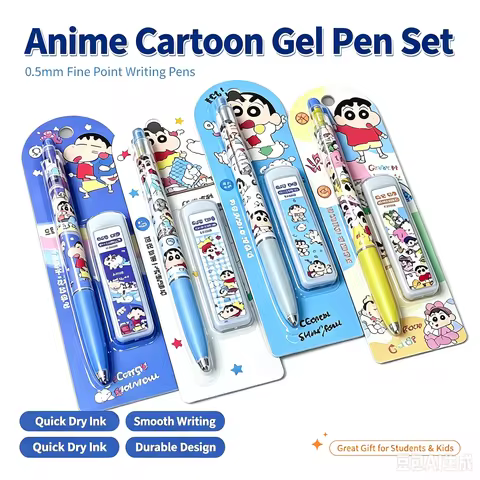Crayon Shin-chan cartoon Mechanical Pencil Cute Student Stationery High-Quality Look 0.5mm Click-Pen