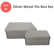 BUNDLE Packaging Art Gift Tin Silver Rose Gold Metal Box Cookies Tin Box Tea leaves Coffee container