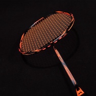 Jiabafengzhan Full Carbon Ultra-Light 8U Badminton Racket Single Racket Carbon Fiber Professional Ba