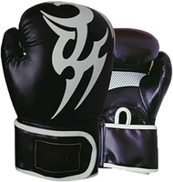 Boxing gloves Boxing Gloves Boxing Gloves PU Leather Mitts Great for Heavy Punch Bag, Focus Pads Speed Ball Punching for Boxing Muay Thai MMA for Men and Women (Color : Black, Size : 10oz)