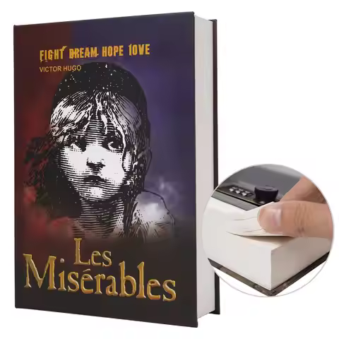 Genuine Paper Transfer Book Safe Box Secret Hidden Safe Combination Lock Included Metal Safe Box and