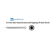 2.0mm star head screws,self-tapping,T6 Star Driver screwdriver AO winortho Veterinary Instrument ani