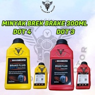 SKK BRAKE FLUID OIL MINYAK BREK BRAKE SKK RACING DOT 3 DOT 4 300ML MOTORCYCLE BRAKE FLUID APIDO DOT 