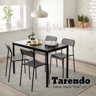 HITAM Tarendo SANDSBERG Dining Table 110x67 cm/Black Dining Table