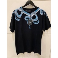 Kaos Marcelo Burlon Snake T-shirt Black - Blue Snake Tee Original