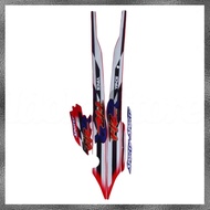 MERAH Yamaha F1ZR 1997 Red and White Striping Stickers, Motorcycle Body List, Best Yamaha F1ZR 1997 