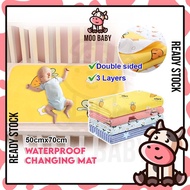 Moo Baby Diaper Changing Mat Baby Waterproof Portable Pelapik Baby Mattress Protector Washable Toddler Infant Water Proof Bedsheet Mat Adult Urine Mat