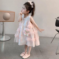 [Taiwan Shipment] Girls One-Piece Dress Summer One-Piece Dress New Style One-Piece Dress Korean Vers