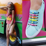 Creative lazy silicone shoelaces for children and adults, colorful elastic shoelaces, no-tie, no-sec