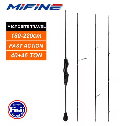 MIFINE MICROBITE AJING Casting Spinning Rods 40+46T Lure Weight 0-3g/0.5-5g/1-8g/1.5-10g Fast 4 Sect