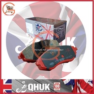 FRONT DISC BRAKE PAD (QHUK) PERODUA AXIA 2023> D74A LATEST (DEPAN SET)