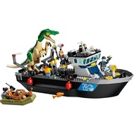 308Pcs|Jurassic Park Baryonyx Dinosaur Boat Escape Building Blocks Educational Toys Compatible with Lego Gifts for Kids