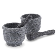 Mortar and Pestle, Garlic Press Ginger Crusher Spices Grinding Set Garlic Mincer Herb Spice Masher Grinder Chopper