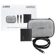SAMSUNG ITFIT 30W Travel Charging Set-Including Dual Port Charger+Dual Type C Cable
