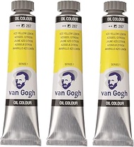 Tarens T0204-267-3 Van Gogh Oil Paint, Set of 3, Azo Yellow Lemon, 0.7 fl oz (20 ml)