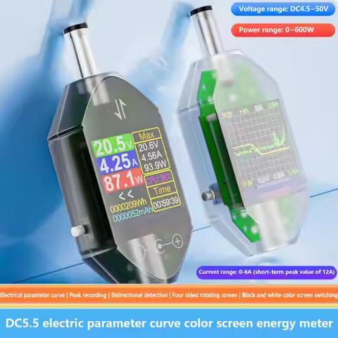 【xxx】600W DC4.5-50V Max 12A High Precision Digital Voltage Current Tester DC5.5x2.5 Instrument Power