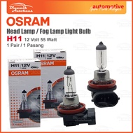 Osram H11 12 Volt 55 Watt Car Head Lamp / Fog Lamp Halogen Light Bulb (1 Pair) - Mentol Lampu H11 Ke