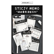 FY. Happy Business List Series Sticky Notes, Tearable N Times Stickers, Note Paper, Notepad Sticky N