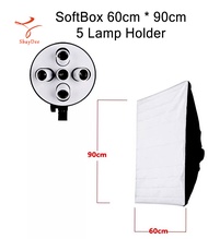 กล่องใส่ SoftBox 60cm*90cm + 5 in 1 E27 ที่วางหัวโคมไฟ Softbox 60cm*90cm + 5 in 1 E27 Socket Lamp Head Holder