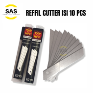 Refill Cutter Besar 10 PCS Mata Cutter Berkualitas Isi Mata Pisau Kater