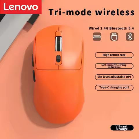 Lenovo Triple-mode Mouse Lightweight Rechargeable Portable Wireless Bluetooth Pc Smartphone Office U