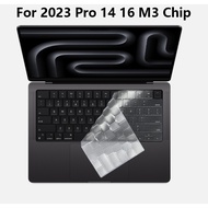 TPU Silicone Keyboard Cover for 2023 2024 New Macbook Air 13.6 15.3 M2 M3 A2941 A2681 Pro 14 16 inch M3 M1 M2 Max Chip Keyboard accessories