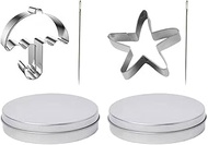 PRETYZOOM Korean Sugar Candy Making Tools Set Dalgona Cookie Mold Press Stainless Steel Star Unbrella Cookie Cutters Biscuits Molds Squid Sugar Game Kit Baking Cake Molds