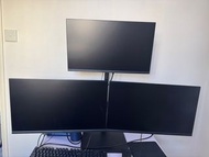 98%新，電腦幕/三螢幕支架