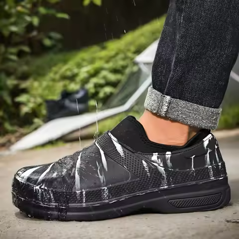 EVA Anti-slip Outsole Rain Shoes Short Tube Water /Kitchen Rubber Shoes Overshoes Car Washing Fishin