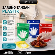 100 Pcs Disposable Food Grade Antibacterial Gloves - Hygienic Disposable Plastic Gloves for Eating |